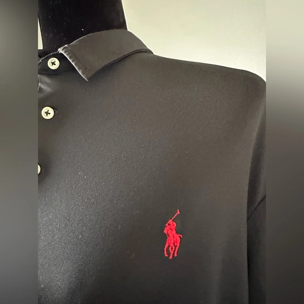 Polo by Ralph Lauren Black Shirt with‎ Red Emblem